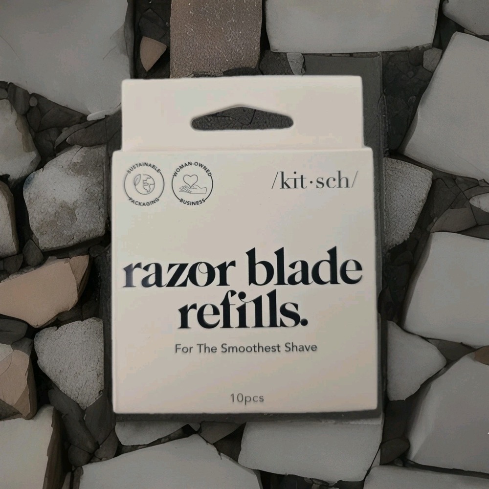 KITSCH DOUBLE EDGE RAZORβ BLADE REFILLS FOR SMOOTH SKIN 10PCS NEW